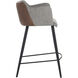 Griffin 34.75 inch November Grey / Bravo Cognac Counter Stool
